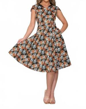 NEW ORCHID BLOOM tiki swing dress in multicolor